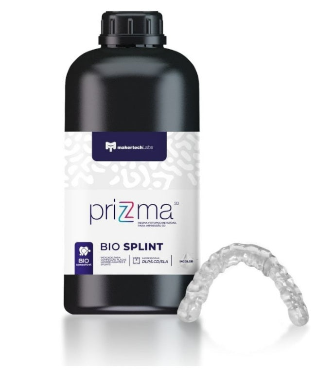 Resina Impressora 3D Prizma Bio Splint DLP/LCD/SLA - Makertech Labs