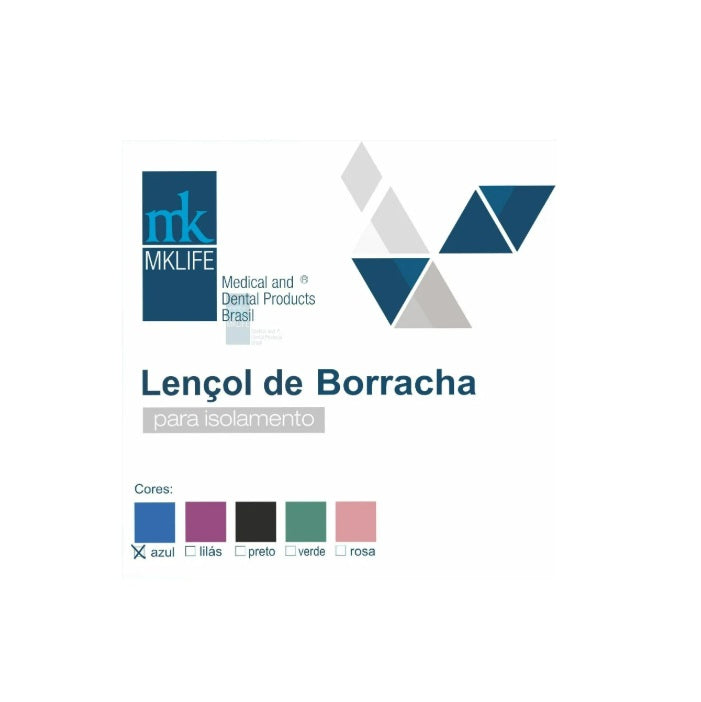 Lençol de Borracha 127 X 127mm Azul - Mk Life