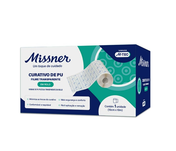 Curativo Filme Transparente Rolo 10cm x 10 metros M-Tec - Missner
