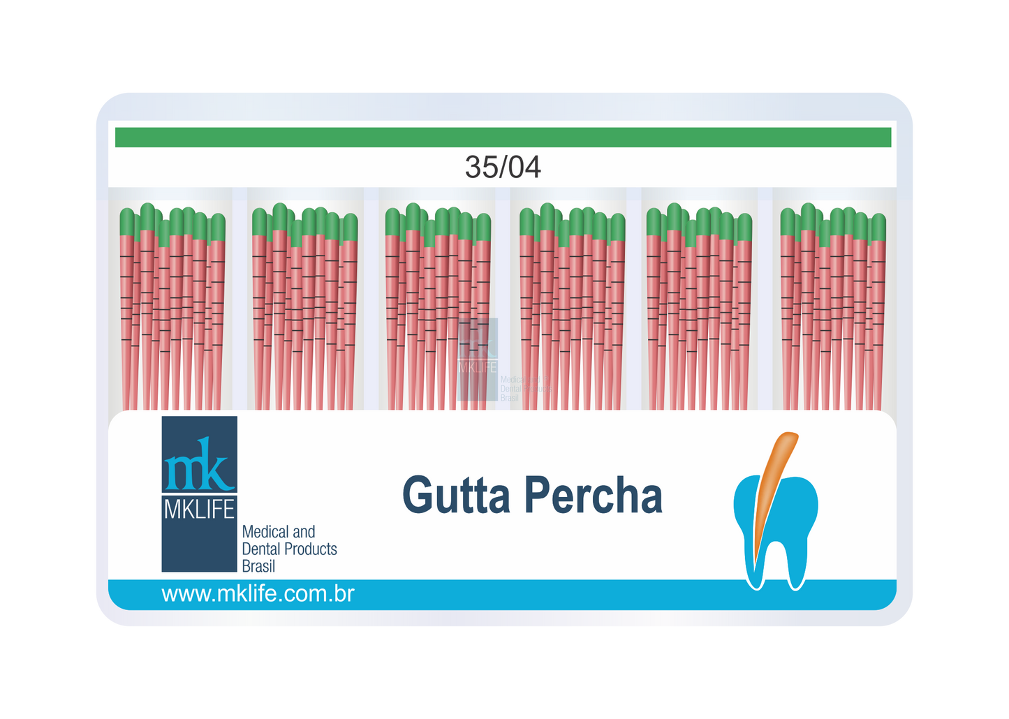 Cone de Gutta Percha Taper 04 - Mk Life